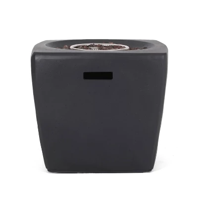 Holmwood Outdoor 40000 BTU Light Weight Concrete Square Fire Pit Dark Gray - Christopher Knight Home 8 Holmwood Outdoor 40000 BTU Light Weight Concrete Square Fire Pit Dark Gray - Christopher Knight Home - Image 6