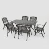 Hallandale Sarasota 7pc Cast Aluminum Dining Set - Hammered Bronze - Christopher Knight Home -Outdoor Living Shop GUEST 81cad555 254b 4697 bb6b 0efc4a9c83ba