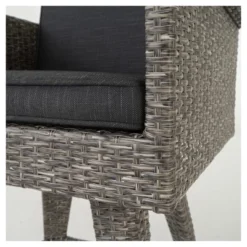 Puerta 3pc Square All-Weather Wicker Patio Dining Bar Set - Black - Christopher Knight Home -Outdoor Living Shop GUEST 81f69977 7ec8 433c 8df3 c02c9789b2c1