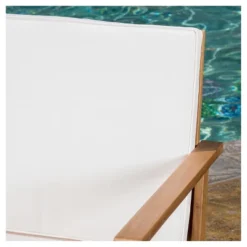 Luciano 4pc Acacia Wood Patio Chat Set With Cushions - Brown Patina - Christopher Knight Home -Outdoor Living Shop GUEST 834453bd 564f 4743 906b b02b7927fcaf