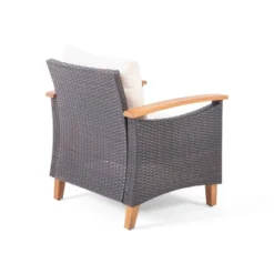 Isla Outdoor 4 Seater Chat Set With Coffee Table - Brown/Beige/Teak - Christopher Knight Home -Outdoor Living Shop GUEST 837374f7 b73e 434d 91aa 965a4583ea9d