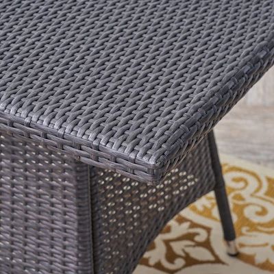 Arden 5pc Wicker Patio Dining Set - Gray - Christopher Knight Home 4 Arden 5pc Wicker Patio Dining Set - Gray - Christopher Knight Home - Image 2