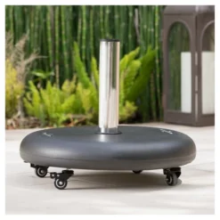 Hayward 88lbs Round Umbrella Base With Wheels - Black - Christopher Knight Home -Outdoor Living Shop GUEST 8467a64e aa8f 488f 97e6 83845dd2b14a