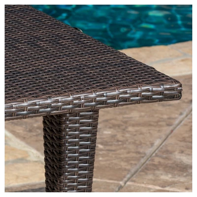 Delani 7pc Wicker Patio Dining Set - Brown - Christopher Knight Home 4 Delani 7pc Wicker Patio Dining Set - Brown - Christopher Knight Home - Image 2