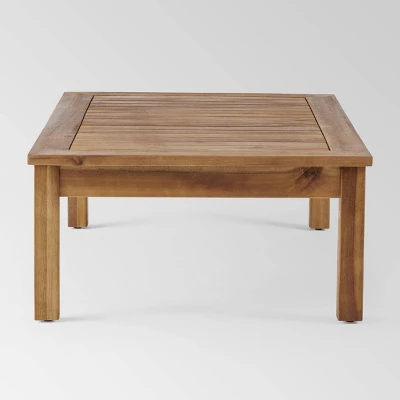 Santa Ana 4pc Acacia Wood Chat Set Teak/Teal - Christopher Knight Home 6 Santa Ana 4pc Acacia Wood Chat Set Teak/Teal - Christopher Knight Home - Image 4