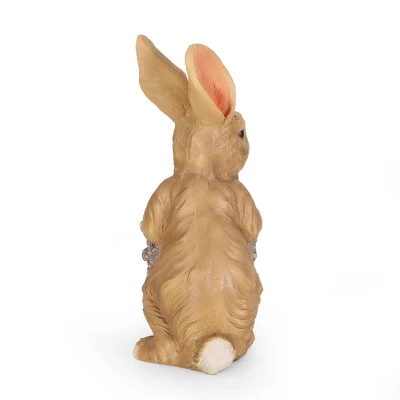 Christopher Knight Home 16" Wide Tooke Concrete Outdoor Novelty Rabbit Planter White/Brown 9 Christopher Knight Home 16" Wide Tooke Concrete Outdoor Novelty Rabbit Planter White/Brown - Image 7