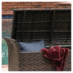 Wing Wicker Patio Storage Bench - Multi Brown - Christopher Knight Home -Outdoor Living Shop GUEST 8b1fdfe8 c482 434d 88a2 dbc0e1714b2e