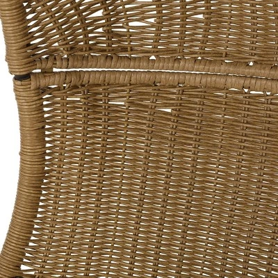 Orville Indoor/Outdoor Wicker Hanging Chair With 8' Chain - Light Brown/Dark Gray - Christopher Knight Home 8 Orville Indoor/Outdoor Wicker Hanging Chair With 8' Chain - Light Brown/Dark Gray - Christopher Knight Home - Image 6