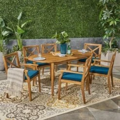 Pines 7pc Acacia Oval Wood Dining Set - Christopher Knight Home -Outdoor Living Shop GUEST 8b6c1829 26a9 4395 b676 b2315c96ec89