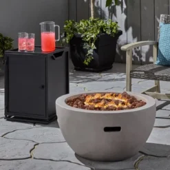 27" Marcel Concrete Fire Pit Light Gray - Christopher Knight Home -Outdoor Living Shop GUEST 8bdb63ce 79f5 4b70 b59a f303d785fbd4