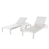 Cape Coral 3pc Mesh Patio Chaise Lounge Set With Aluminum Side Table - Gray - Christopher Knight Home 1 Cape Coral 3pc Mesh Patio Chaise Lounge Set With Aluminum Side Table - Gray - Christopher Knight Home -Outdoor Living Shop GUEST 8d94db97 90fc 4624 9fb3 2df65501b504