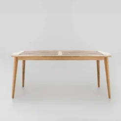 Llando 7-pc Acacia Wood Dining Set - Teak/Blue - Christopher Knight Home -Outdoor Living Shop GUEST 8db41464 285b 4b15 b1e2 b7743fa50316