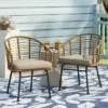 Randy 2pk Outdoor Wicker Chairs With Cushions - Light Brown/Beige - Christopher Knight Home 1 Randy 2pk Outdoor Wicker Chairs With Cushions - Light Brown/Beige - Christopher Knight Home -Outdoor Living Shop GUEST 8fda531b 32b7 4dca b67c 0cfd47c23124