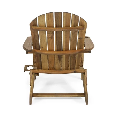 Bellwood Outdoor Acacia Wood Folding Adirondack Chair Natural - Christopher Knight Home 7 Bellwood Outdoor Acacia Wood Folding Adirondack Chair Natural - Christopher Knight Home - Image 5