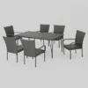 Nash 7pc Wicker Dining Set - Gray - Christopher Knight Home