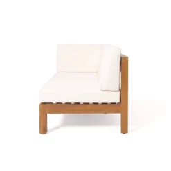 2pc Brava Outdoor Acacia Wood Left Arm Loveseat & Coffee Table With Cushion Teak/Beige - Christopher Knight Home -Outdoor Living Shop GUEST 9167cf7f b884 43fb 82ee 315d742cead9