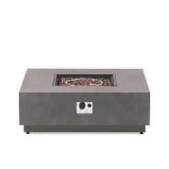 Wellington Outdoor 50000 BTU Square Fire Pit With Concrete Finish - Christopher Knight Home -Outdoor Living Shop GUEST 926567ef 38d3 460d a55b d1cc1d61408c