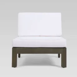 Brava 4pc Acacia Modular Sofa And Table Set - Gray/White - Christopher Knight Home 11 Brava 4pc Acacia Modular Sofa And Table Set - Gray/White - Christopher Knight Home -Outdoor Living Shop GUEST 92b6fcb0 a31a 4753 8962 73318628996b