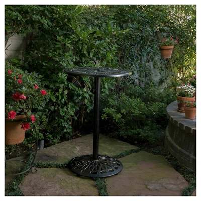 Waterbury Cast Aluminum Round Bar Table - Copper - Christopher Knight Home 3 Waterbury Cast Aluminum Round Bar Table - Copper - Christopher Knight Home