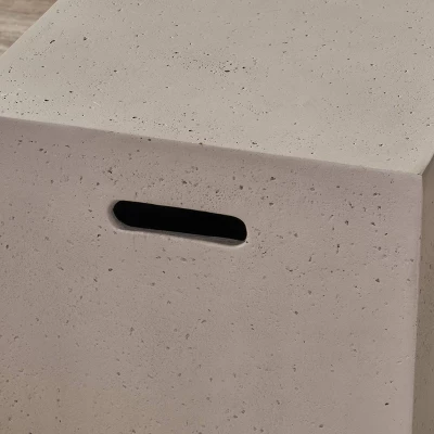 Aidan Rectangle 40" Lightweight Concrete Gas Fire Pit - Light Gray - Christopher Knight Home 4 Aidan Rectangle 40" Lightweight Concrete Gas Fire Pit - Light Gray - Christopher Knight Home - Image 2