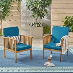 Casa 2pk Acacia Club Chairs - Christopher Knight Home -Outdoor Living Shop GUEST 966cb3b8 109d 4eea be80 e510a2a1020e