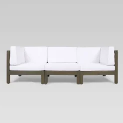 Brava 4pc Acacia Modular Sofa And Table Set - Gray/White - Christopher Knight Home 10 Brava 4pc Acacia Modular Sofa And Table Set - Gray/White - Christopher Knight Home -Outdoor Living Shop GUEST 96bfc790 3a11 4760 bfa1 e8b88db7a36d 1