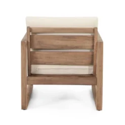 2pk Stefan Outdoor Acacia Wood Club Chairs With Cushions Brown/Beige - Christopher Knight Home -Outdoor Living Shop GUEST 971f167e 3ceb 499f a4d0 f4c661a9b810