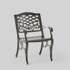 Hallandale Sarasota 5pc Cast Aluminum Patio Dining Set - Bronze - Christopher Knight Home -Outdoor Living Shop GUEST 9a536034 a83f 4d7b a709 b1920942a25f