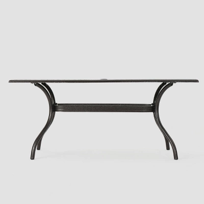 Phoenix Rectangle Cast Aluminum Table - Hammered Bronze - Christopher Knight Home 4 Phoenix Rectangle Cast Aluminum Table - Hammered Bronze - Christopher Knight Home - Image 2