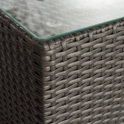 Santa Rosa 9pc Wicker Patio Sectional Sofa Set - Gray/Silver - Christopher Knight Home 7 Santa Rosa 9pc Wicker Patio Sectional Sofa Set - Gray/Silver - Christopher Knight Home - Image 5