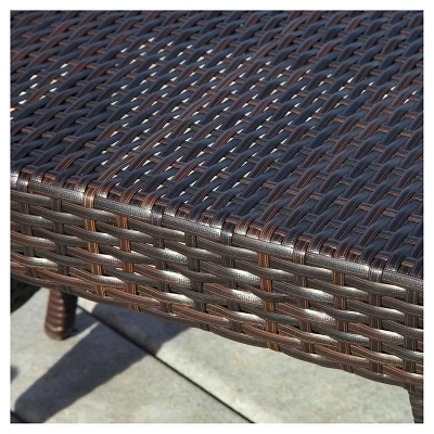 Salem Wicker Adjustable Folding Patio Table - Brown - Christopher Knight Home 4 Salem Wicker Adjustable Folding Patio Table - Brown - Christopher Knight Home - Image 2