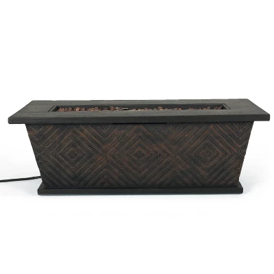Meyer Outdoor 50000 BTU Light Weight Concrete Rectangular Fire Pit Brown - Christopher Knight Home 8 Meyer Outdoor 50000 BTU Light Weight Concrete Rectangular Fire Pit Brown - Christopher Knight Home - Image 6