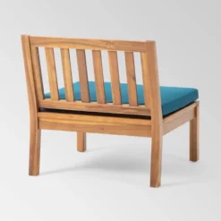Caswell Set Of 2 Acacia Wood Club Chairs - Teak/Dark Teal - Christopher Knight Home -Outdoor Living Shop GUEST 9c2f8311 5786 40f6 a639 2820d4ff9f46