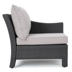 Antibes 6pc Wicker V-Shaped Sectional Sofa Set Gray/Silver - Christopher Knight Home -Outdoor Living Shop GUEST 9cb20ed3 b95d 43a0 b884 ad2464daf526