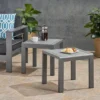 Cape Coral 2pk Aluminum Patio Side Table Gray - Christopher Knight Home -Outdoor Living Shop GUEST 9d06f58a f68b 4344 8f94 9668c47832ba