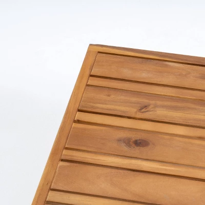 2pk Oana Outdoor Acacia Wood Right Arm Loveseat & Coffee Table Set With Cushions Teak/Beige - Christopher Knight Home 3 2pk Oana Outdoor Acacia Wood Right Arm Loveseat & Coffee Table Set With Cushions Teak/Beige - Christopher Knight Home