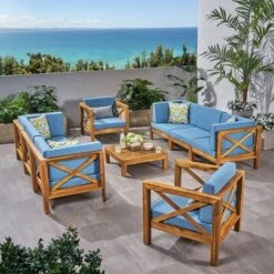 Brava 9pc Acaia Wood Patio Conversation Set - Christopher Knight Home 18 Brava 9pc Acaia Wood Patio Conversation Set - Christopher Knight Home -Outdoor Living Shop GUEST 9f18a6f7 781e 4244 a4e9 133f7cb8b3da