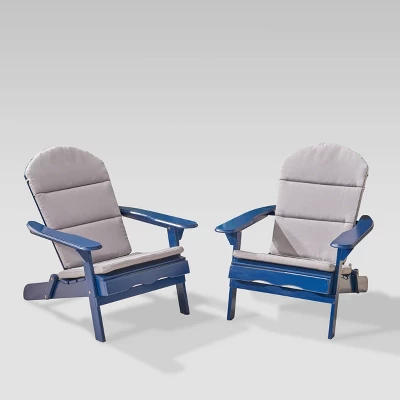 Malibu 2pk Acacia Wood Adirondack Chairs - Blue/Gray - Christopher Knight Home 3 Malibu 2pk Acacia Wood Adirondack Chairs - Blue/Gray - Christopher Knight Home