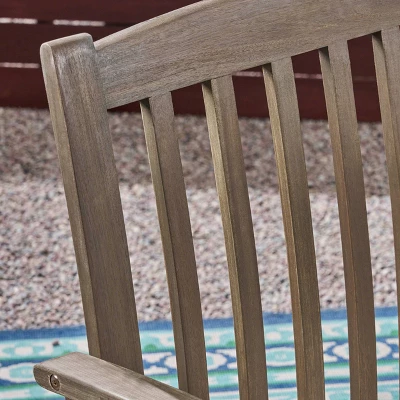 Casa 3pc Acacia X Leg Bistro Dining Set Gray/Cream - Christopher Knight Home 4 Casa 3pc Acacia X Leg Bistro Dining Set Gray/Cream - Christopher Knight Home - Image 2