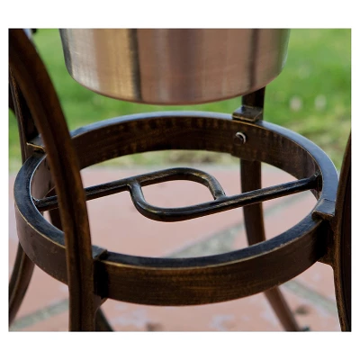 Angeles 3pc Cast Aluminum Bistro Set - Copper - Christopher Knight Home 5 Angeles 3pc Cast Aluminum Bistro Set - Copper - Christopher Knight Home - Image 3