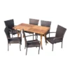 Monterey 7pc Acacia & Wicker Dining Set - Christopher Knight Home -Outdoor Living Shop GUEST a1c219a0 700c 4ec3 a8a1 53c20da95968