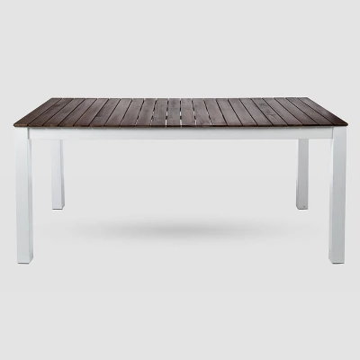 Bodum 7pc Acacia Wood Dining Set - Dark Brown/White - Christopher Knight Home 5 Bodum 7pc Acacia Wood Dining Set - Dark Brown/White - Christopher Knight Home - Image 3