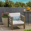 Oana Acacia Wood Club Chair - Gray/White - Christopher Knight Home