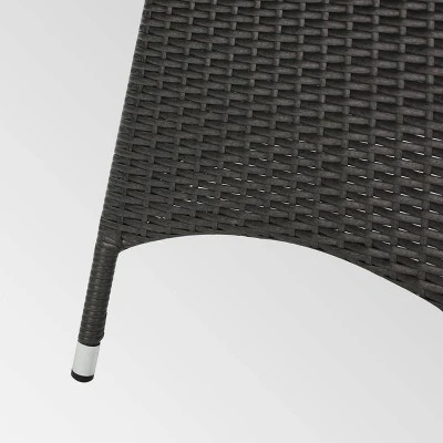 Hillhurst 5pc Wicker Round Dining Set Gray - Christopher Knight Home 7 Hillhurst 5pc Wicker Round Dining Set Gray - Christopher Knight Home - Image 5