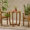 Carina Round Acacia Wood Accent Table - Teak - Christopher Knight Home