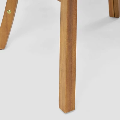 Alondra 5pc Acacia Wood Circular Dining Set - Teak - Christopher Knight Home 7 Alondra 5pc Acacia Wood Circular Dining Set - Teak - Christopher Knight Home - Image 5