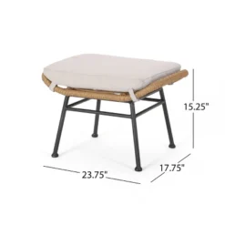 Set Of 2 Chalet Indoor Modern Boho Wicker Chat With Ottomans Light Brown/Beige/Black - Christopher Knight Home -Outdoor Living Shop GUEST a4ab9e93 888a 47b1 8f67 2b7772ae9102