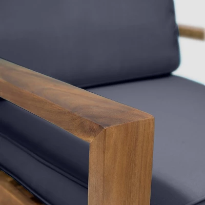 Santa Ana 2pk Acacia Wood Club Chairs Teak/Dark Gray - Christopher Knight Home 5 Santa Ana 2pk Acacia Wood Club Chairs Teak/Dark Gray - Christopher Knight Home - Image 3