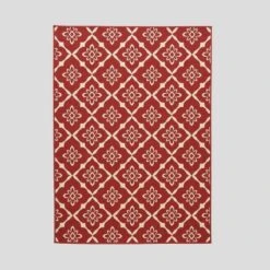 Tallevast Trellis Outdoor Rug Red/Ivory - Christopher Knight Home -Outdoor Living Shop GUEST a68a7ab8 c4c1 42d1 8d22 395c9f6ab819