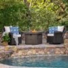 Avondale 3pc All-Weather Wicker Patio Chair Set W/ Fire Pit - Dark Brown - Christopher Knight Home 1 Avondale 3pc All-Weather Wicker Patio Chair Set W/ Fire Pit - Dark Brown - Christopher Knight Home -Outdoor Living Shop GUEST a76c968f 430e 4e41 812f dc08b486ecc8